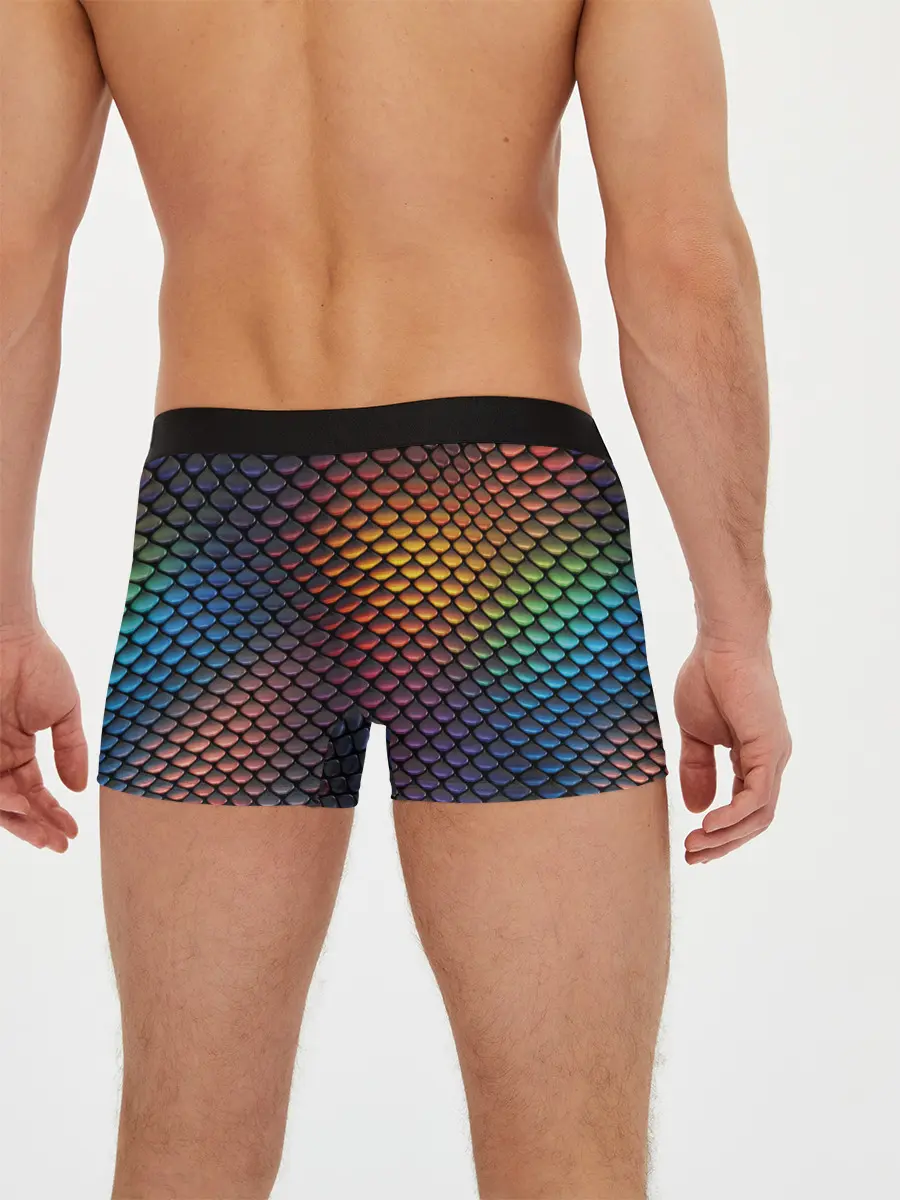 Мужские трусы боксеры / Радужная чешуя