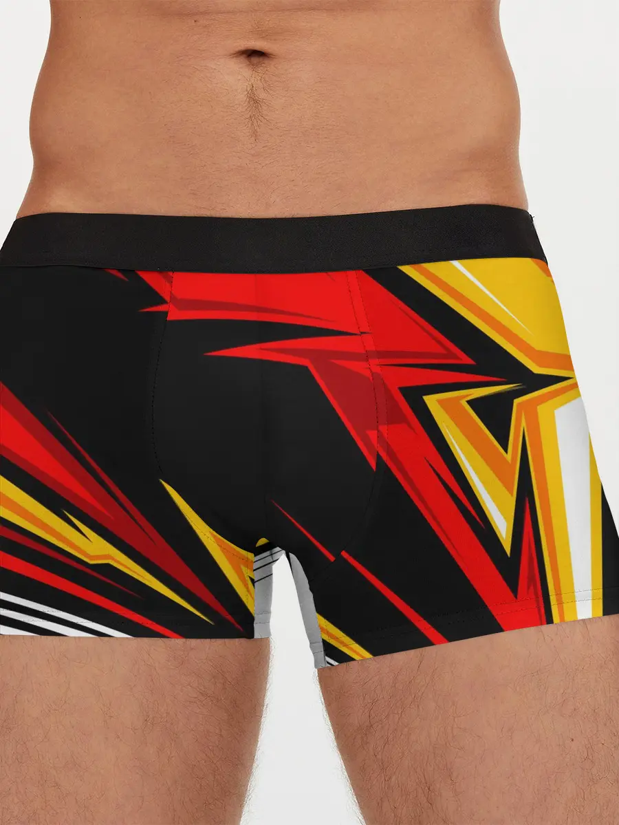 Мужские трусы боксеры / КРАСНО-ЖЕЛТЫЙ СПОРТ | SPORT
