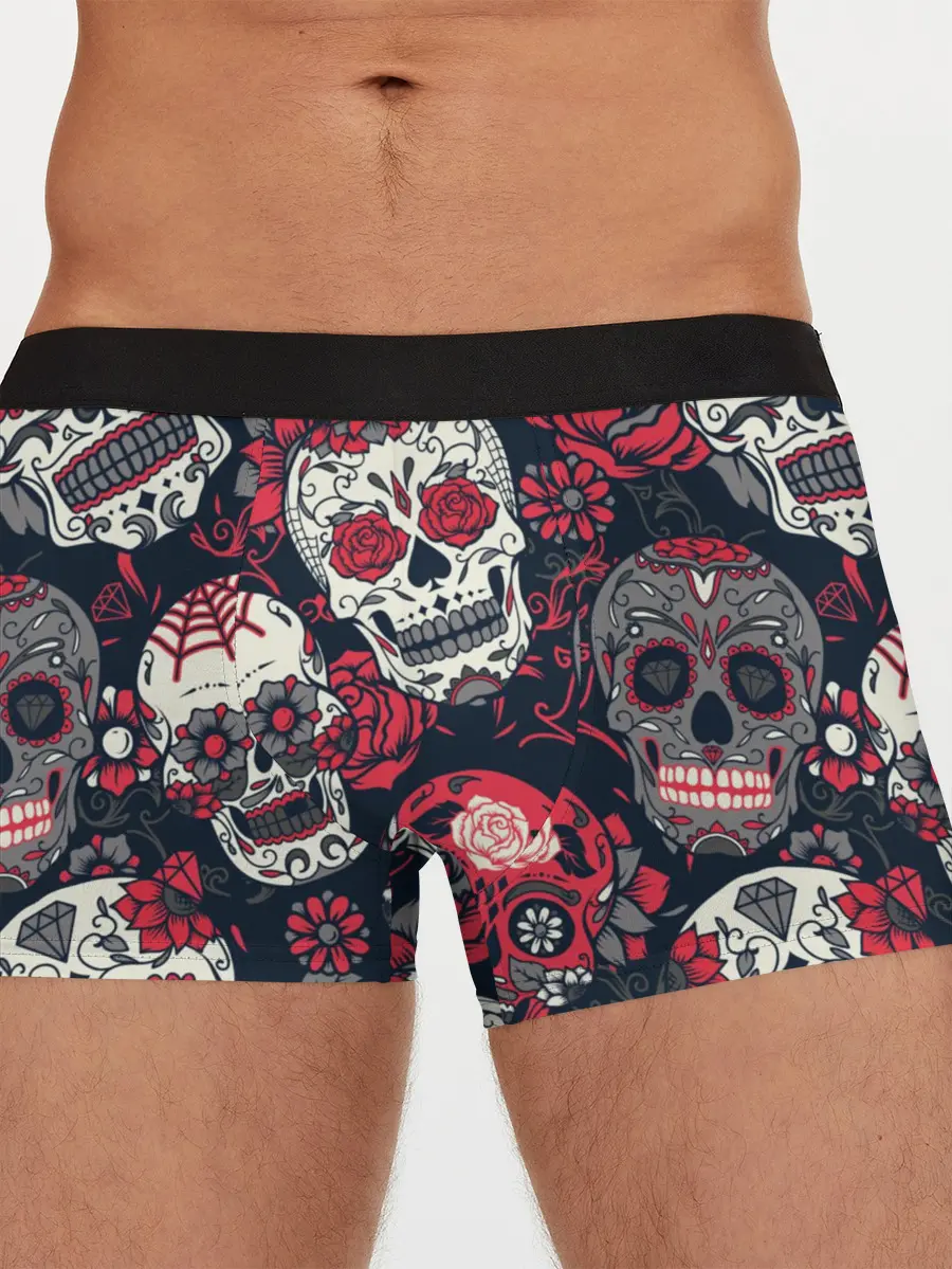 Мужские трусы боксеры / Мексиканские черепа