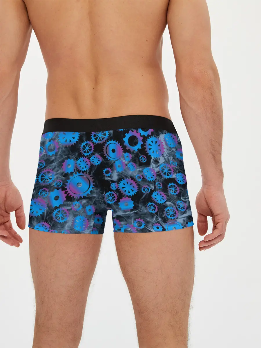 Мужские трусы боксеры / механизм и дым, стимпанк