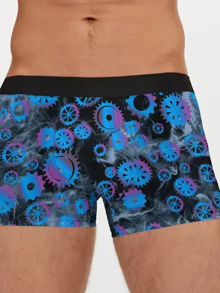 Мужские трусы боксеры / механизм и дым, стимпанк