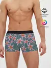 Мужские трусы боксеры / Лилии на сером фоне