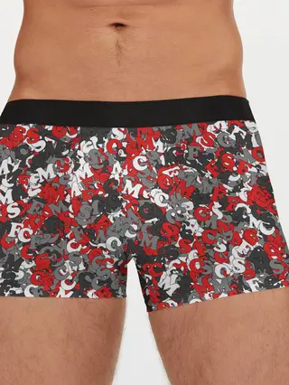 Мужские трусы боксеры / Камуфляж с буквами F.C.S.M