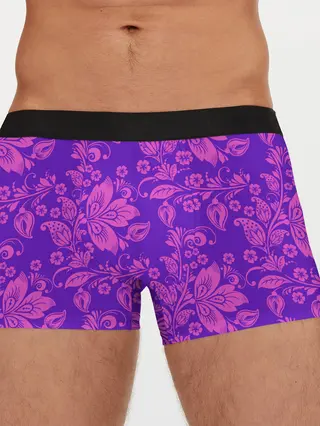 Мужские трусы боксеры / ФИОЛЕТОВАЯ ХОХЛОМА