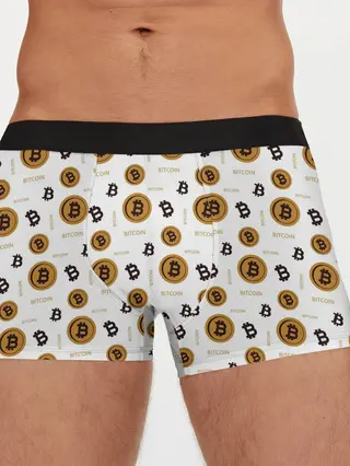 Мужские трусы боксеры / Узор и биткоина | Pattern