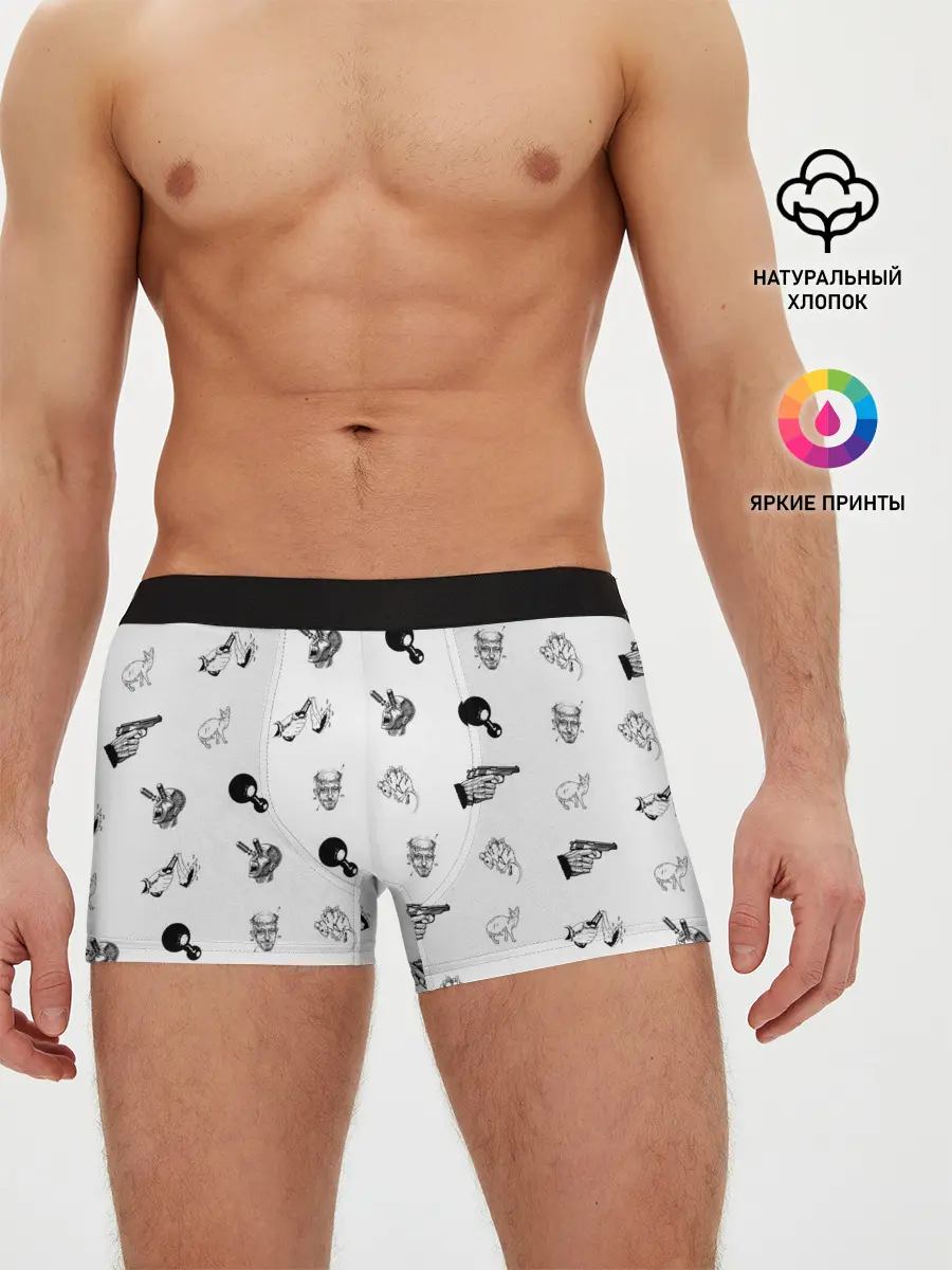 Мужские трусы боксеры / Кровосток | Паттерн