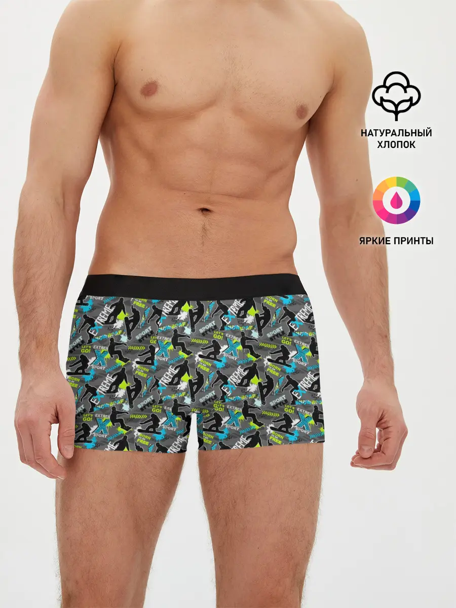 Мужские трусы боксеры / Сноуборд