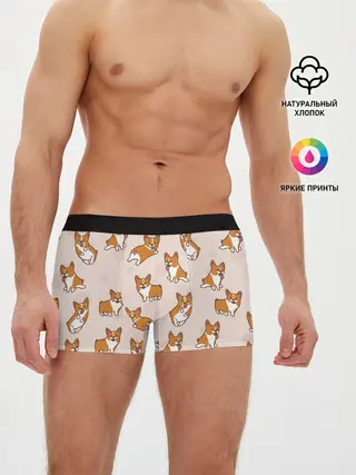 Мужские трусы боксеры / Корги | Разные