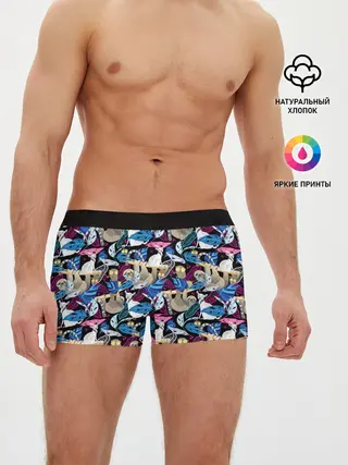 Мужские трусы боксеры / Ленивцы и Лемуры