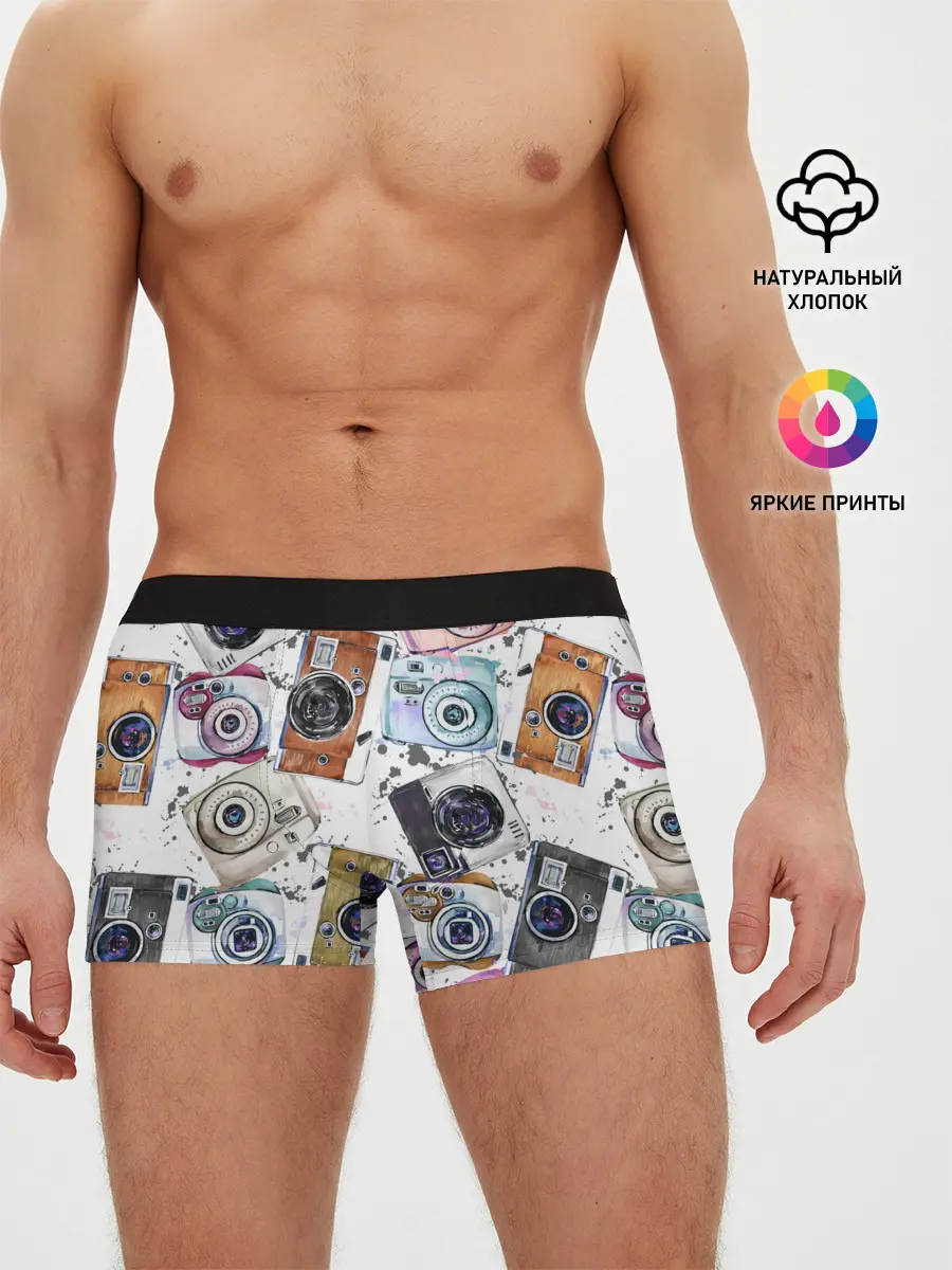 Мужские трусы боксеры / Старинные фотоаппараты