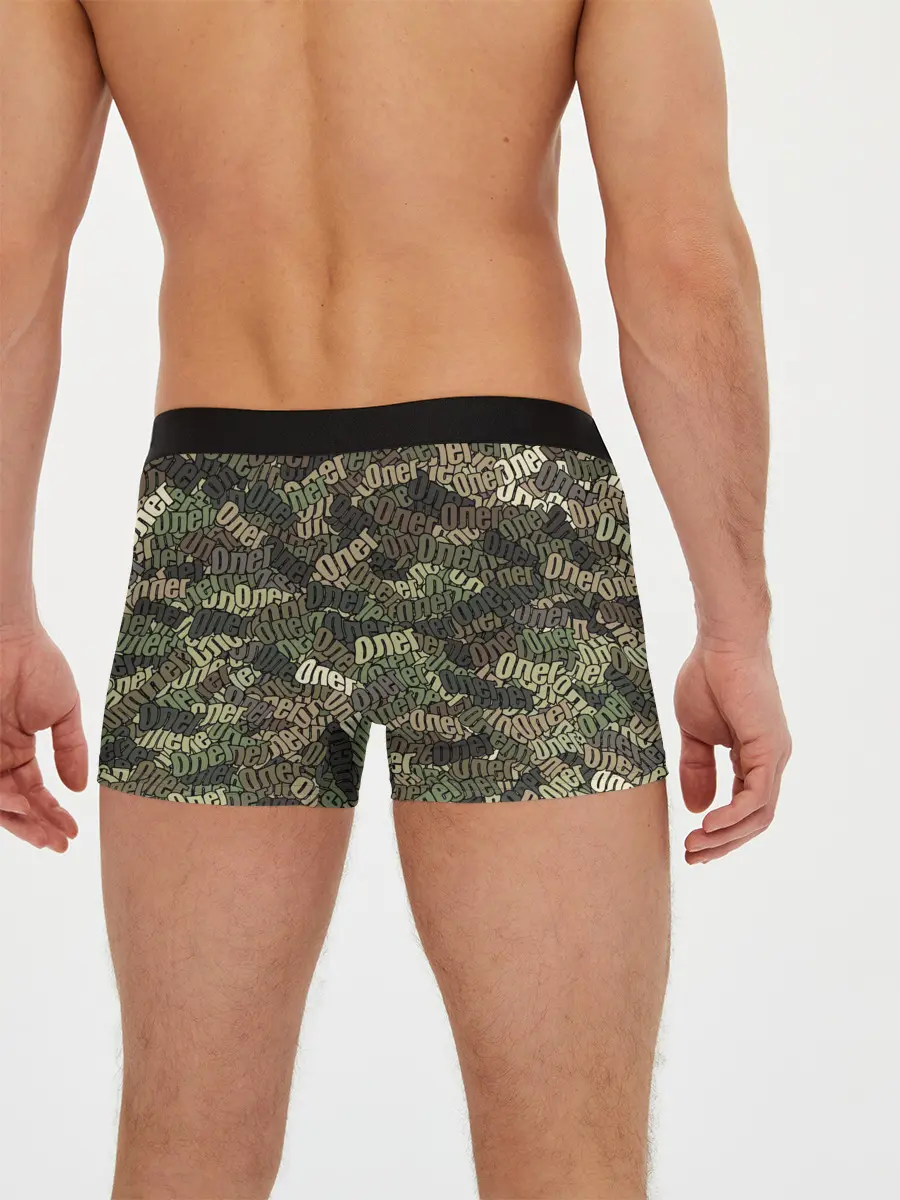 Мужские трусы боксеры / Именной камуфляж Олег