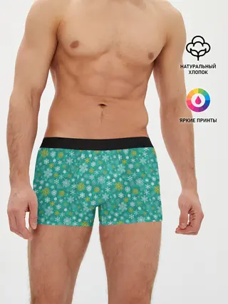 Мужские трусы боксеры / Снежинки