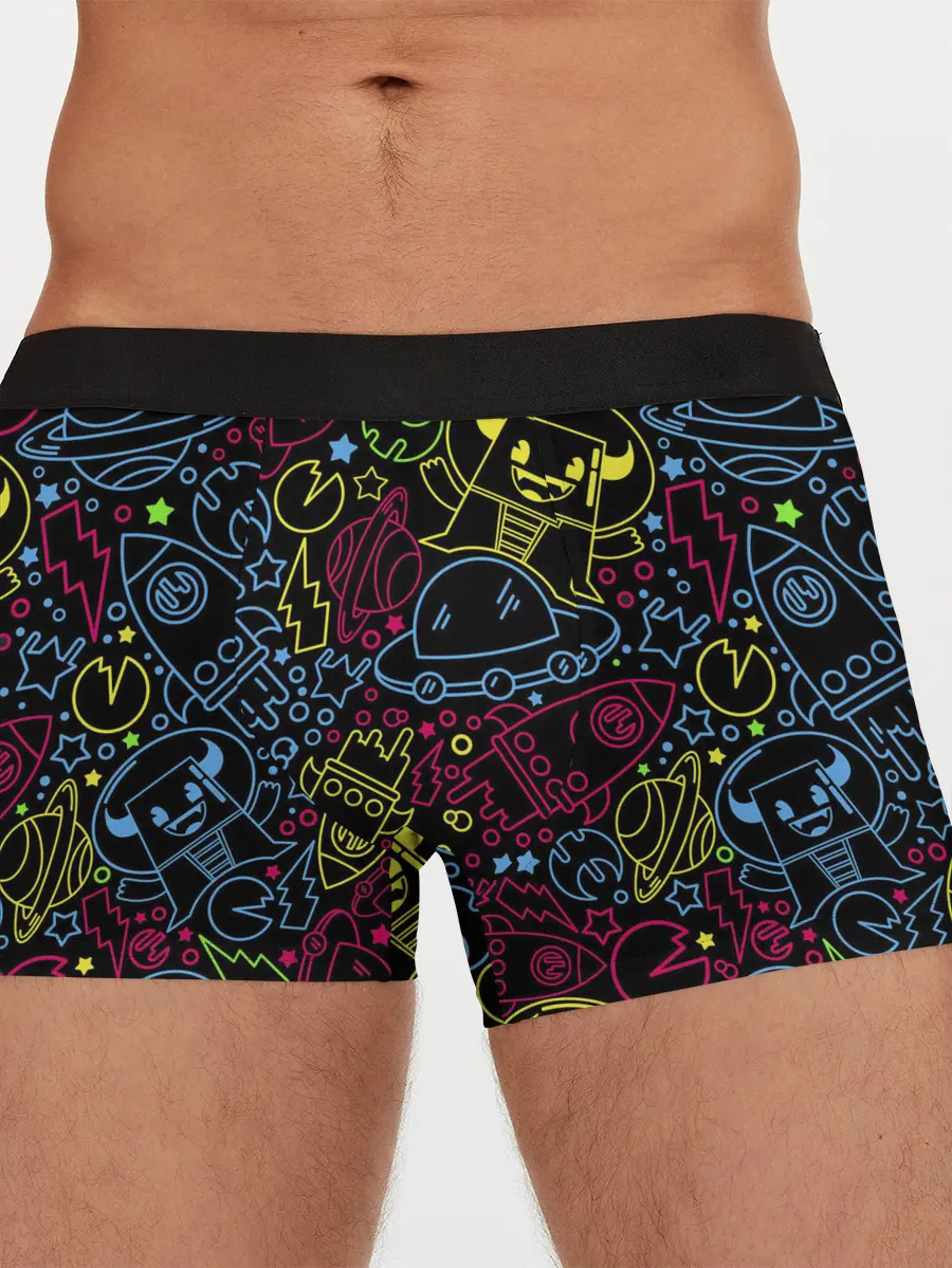 Мужские трусы боксеры / КОСМИЧЕСКИЙ НЕОН