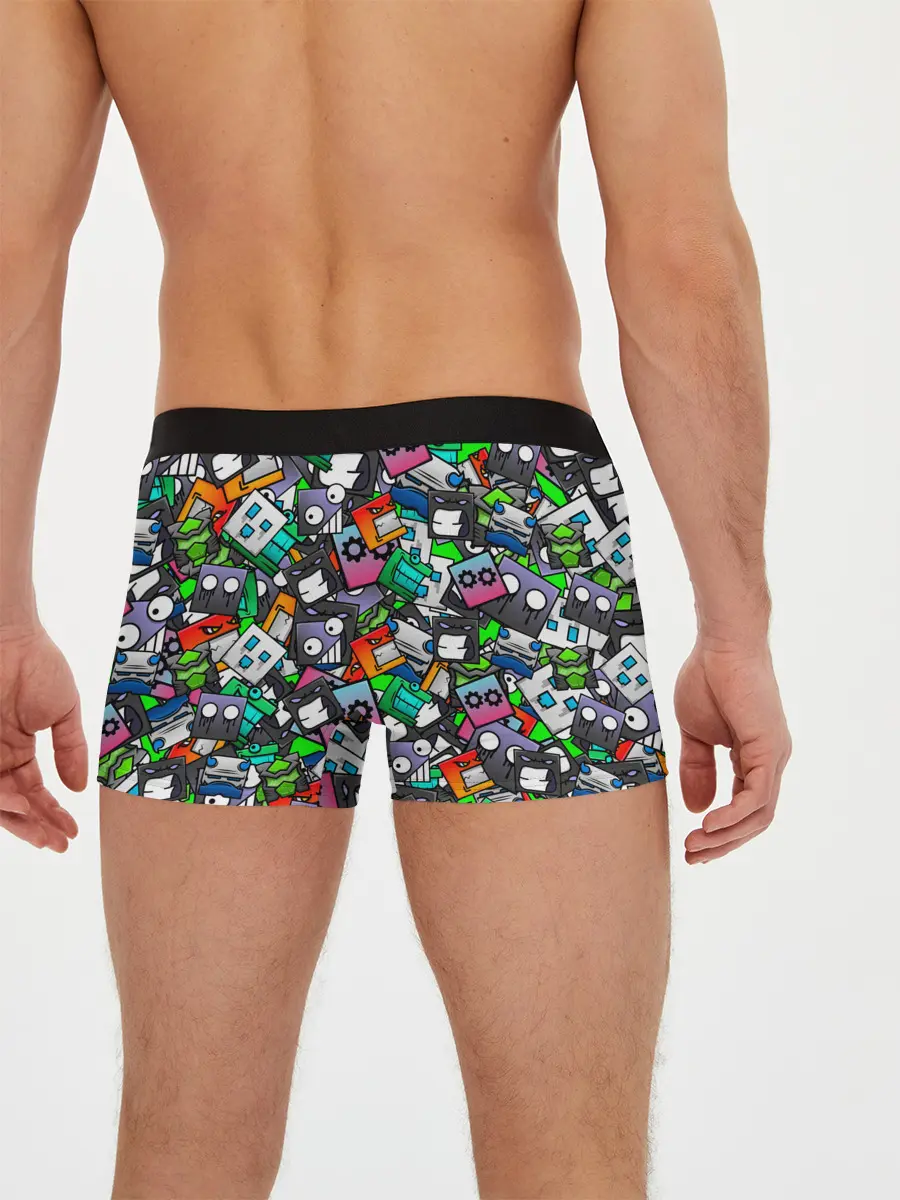 Мужские трусы боксеры / Geometry Dash | Pattern