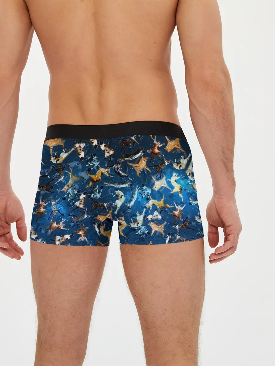 Мужские трусы боксеры / Космические коты