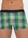 Мужские трусы боксеры / Зеленый клетчатый узор