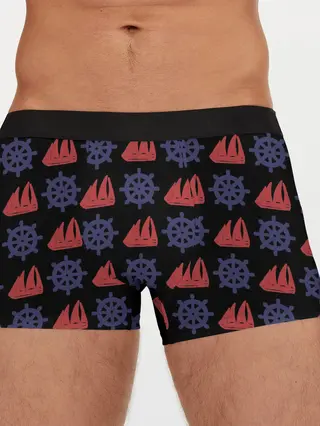 Мужские трусы боксеры / Корабли и штурвалы
