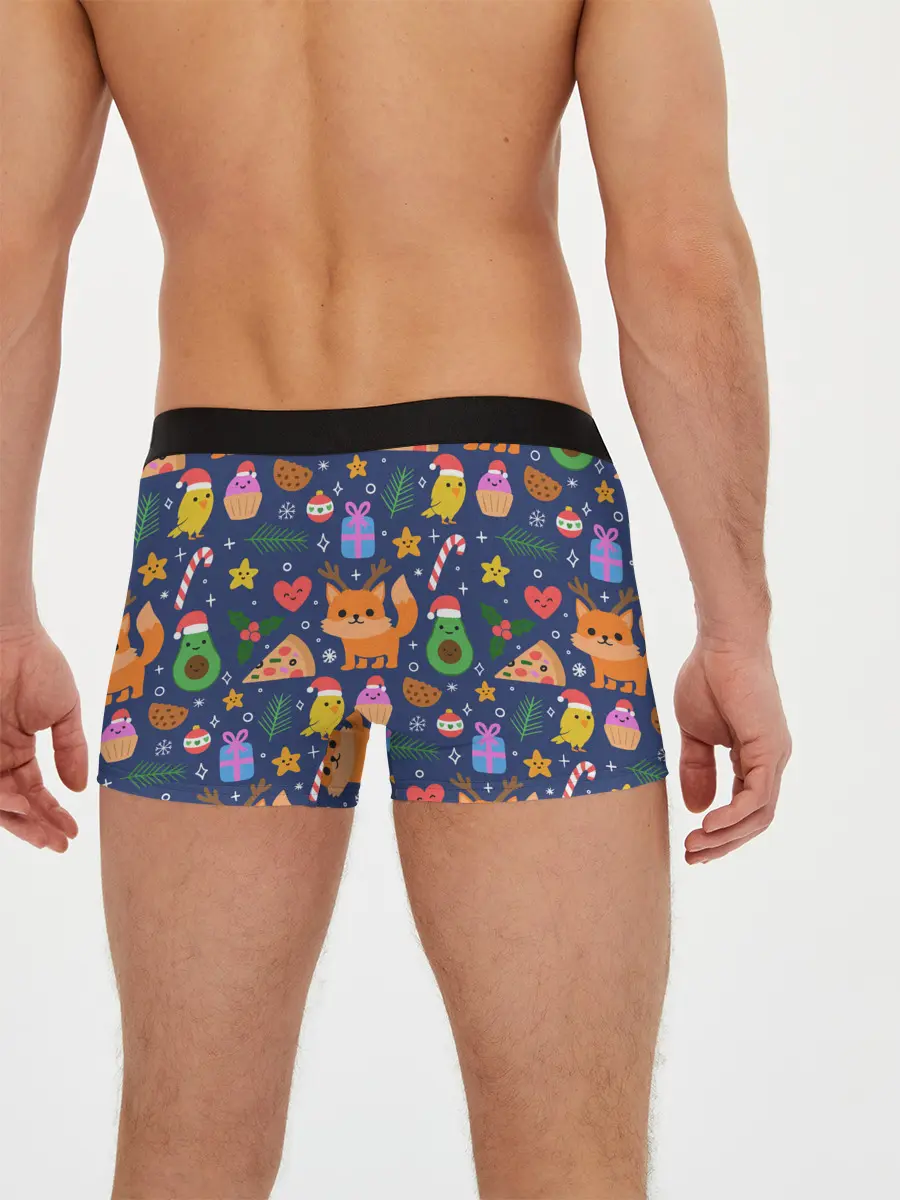 Мужские трусы боксеры / Новогодний макет
