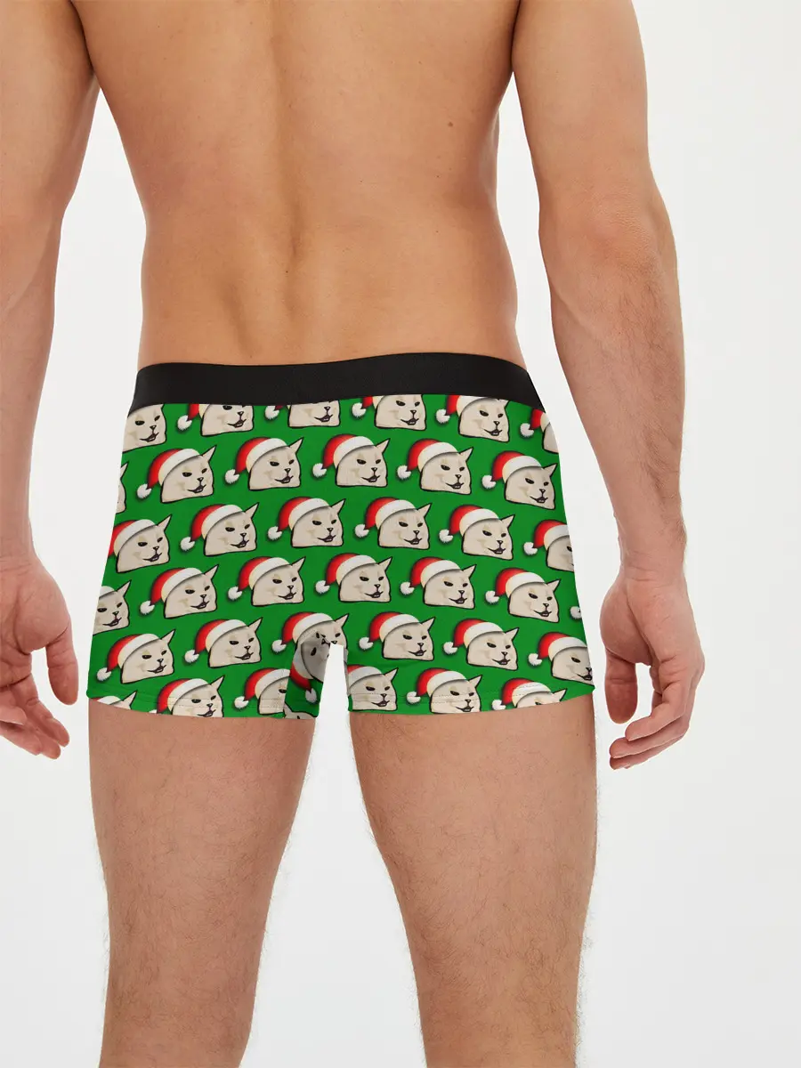 Мужские трусы боксеры / woman yelling at cat