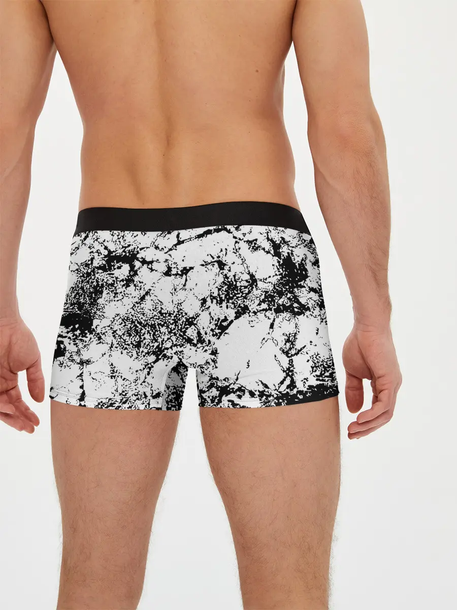 Мужские трусы боксеры / Эффект линогравюры