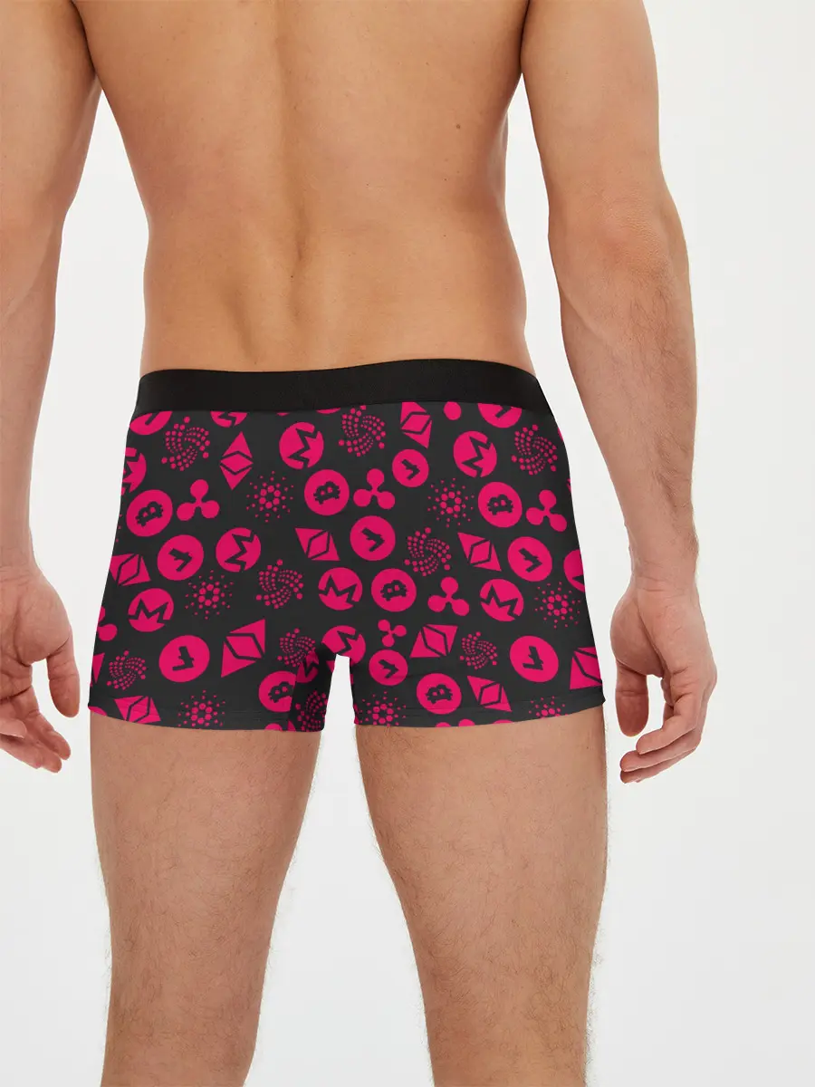 Мужские трусы боксеры / КРИПТОВАЛЮТЫ / CRYPTO / КРИПТА НЕОН