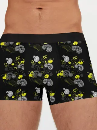 Мужские трусы боксеры / неоновая абстракция