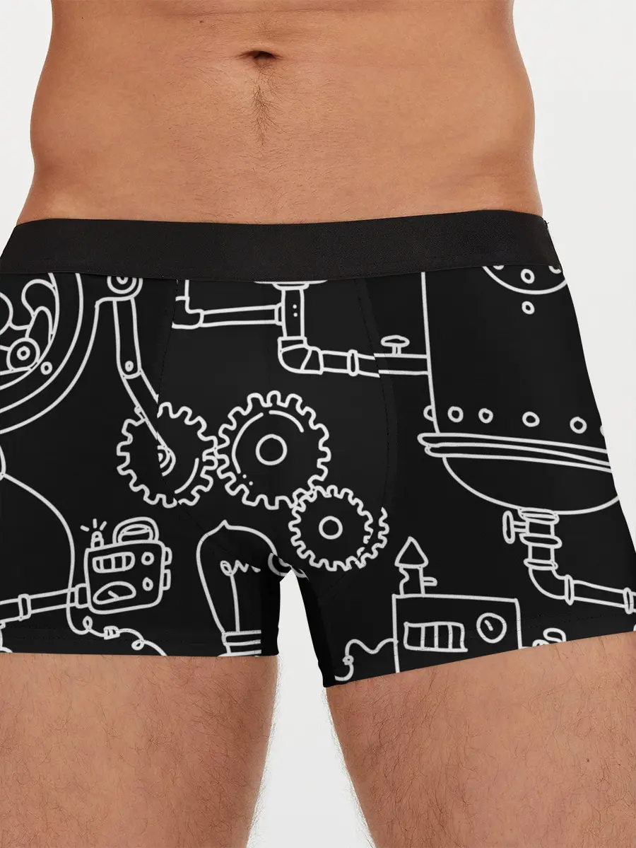 Мужские трусы боксеры / Стиль стимпанк