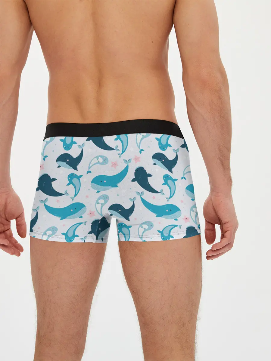 Мужские трусы боксеры / Киты и тюлени
