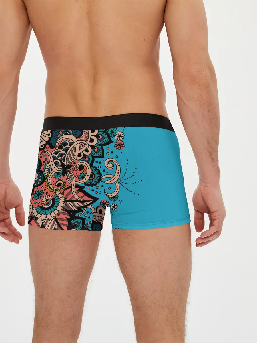 Мужские трусы боксеры / Цветочная фантазия