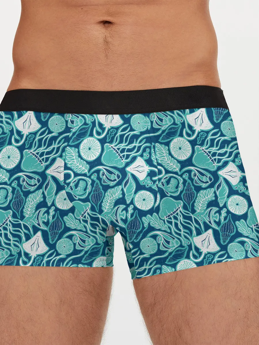 Мужские трусы боксеры / Скаты и медузы