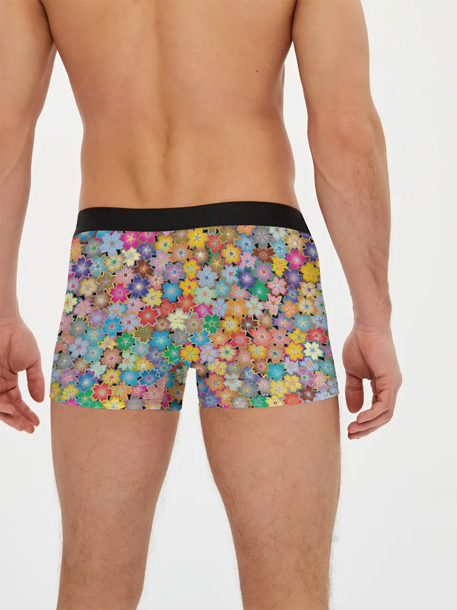 Мужские трусы боксеры / цветы цветочки