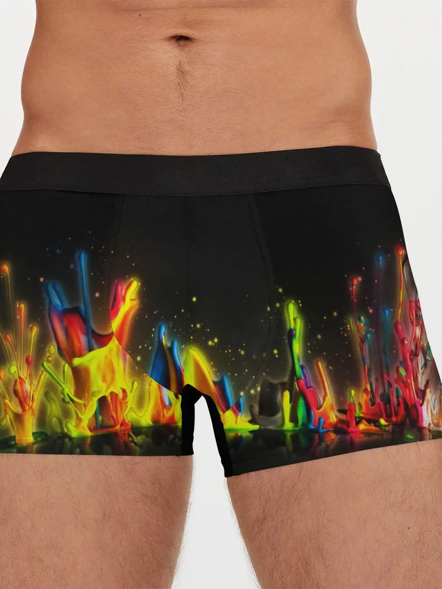 Мужские трусы боксеры / КРАСКИ В НЕОНЕ