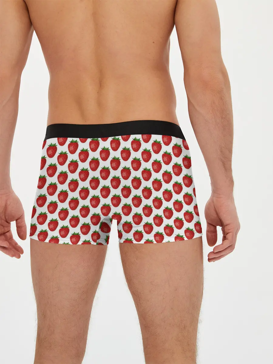 Мужские трусы боксеры / Клубника