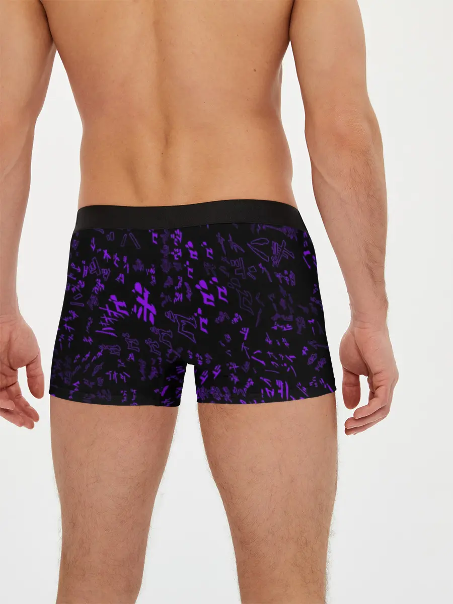 Мужские трусы боксеры / [JJBA] Menacing Pattern purple