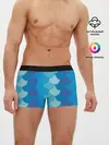 Мужские трусы боксеры / Синяя чешуя рыбы