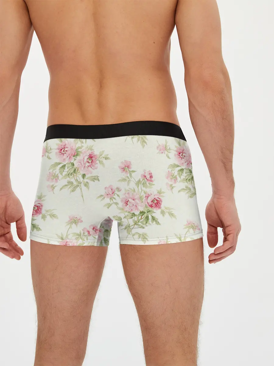 Мужские трусы боксеры / Розовые розы