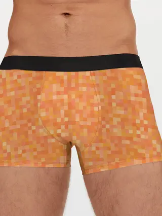 Мужские трусы боксеры / Оранжевая пиксель абстракция
