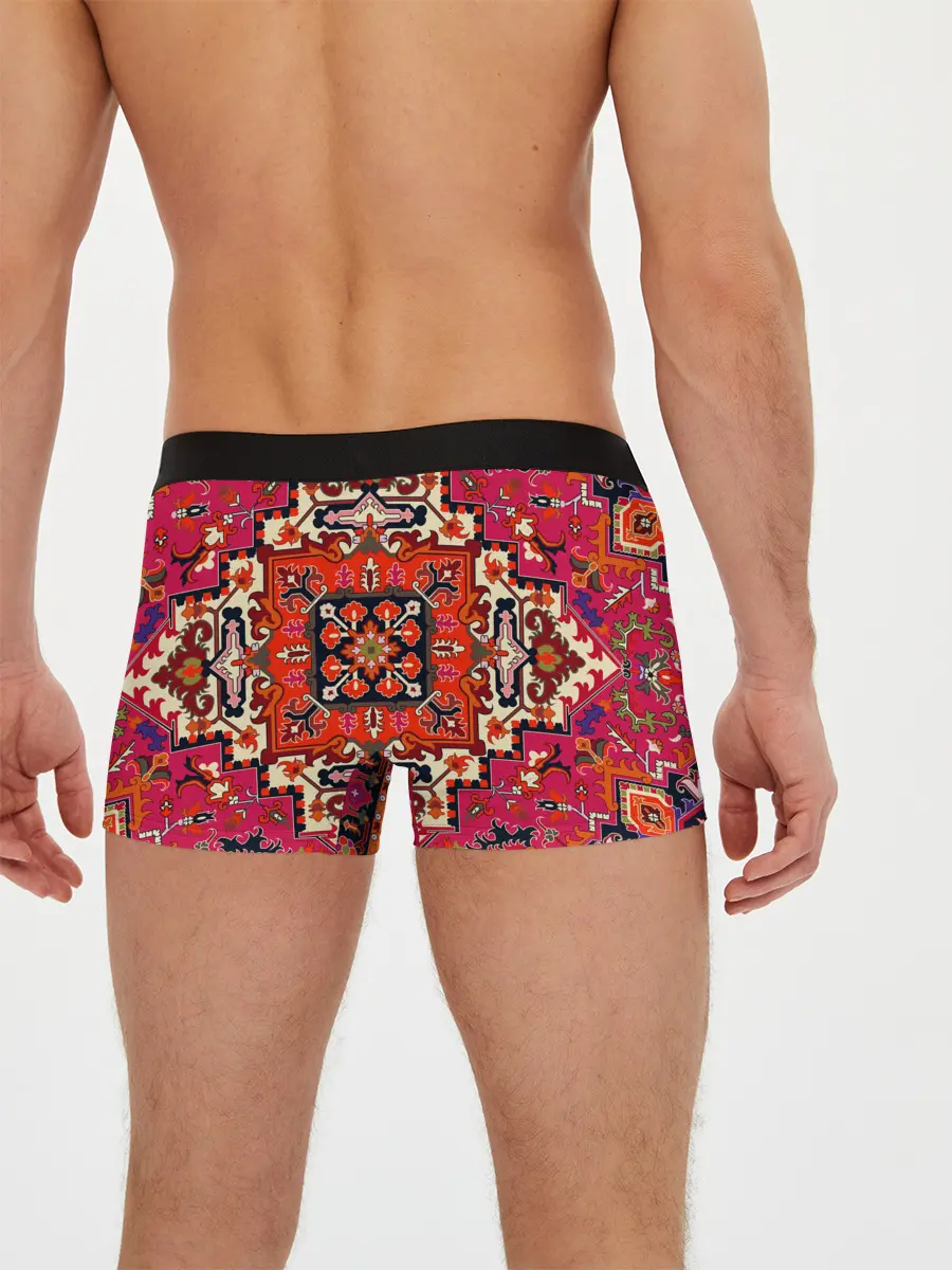 Мужские трусы боксеры / Бордовый ковер