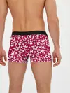 Мужские трусы боксеры / Бело-красный цветочный