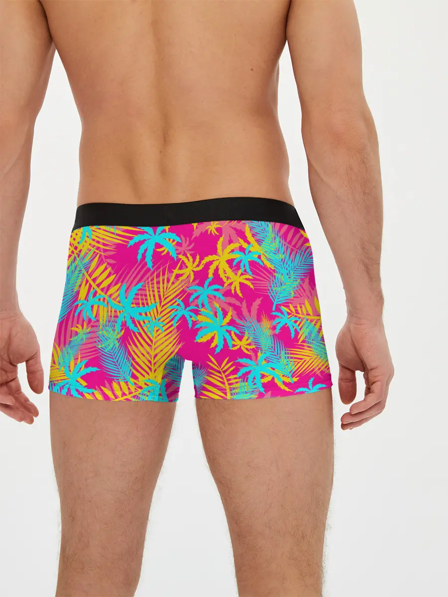 Мужские трусы боксеры / НЕОНОВЫЕ ПАЛЬМЫ / НЕОН / NEON