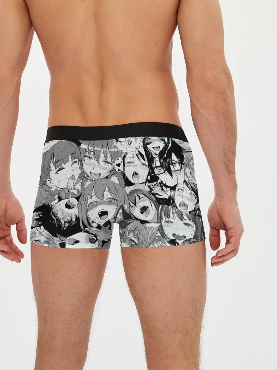 Мужские трусы боксеры / AHEGAO monochrome