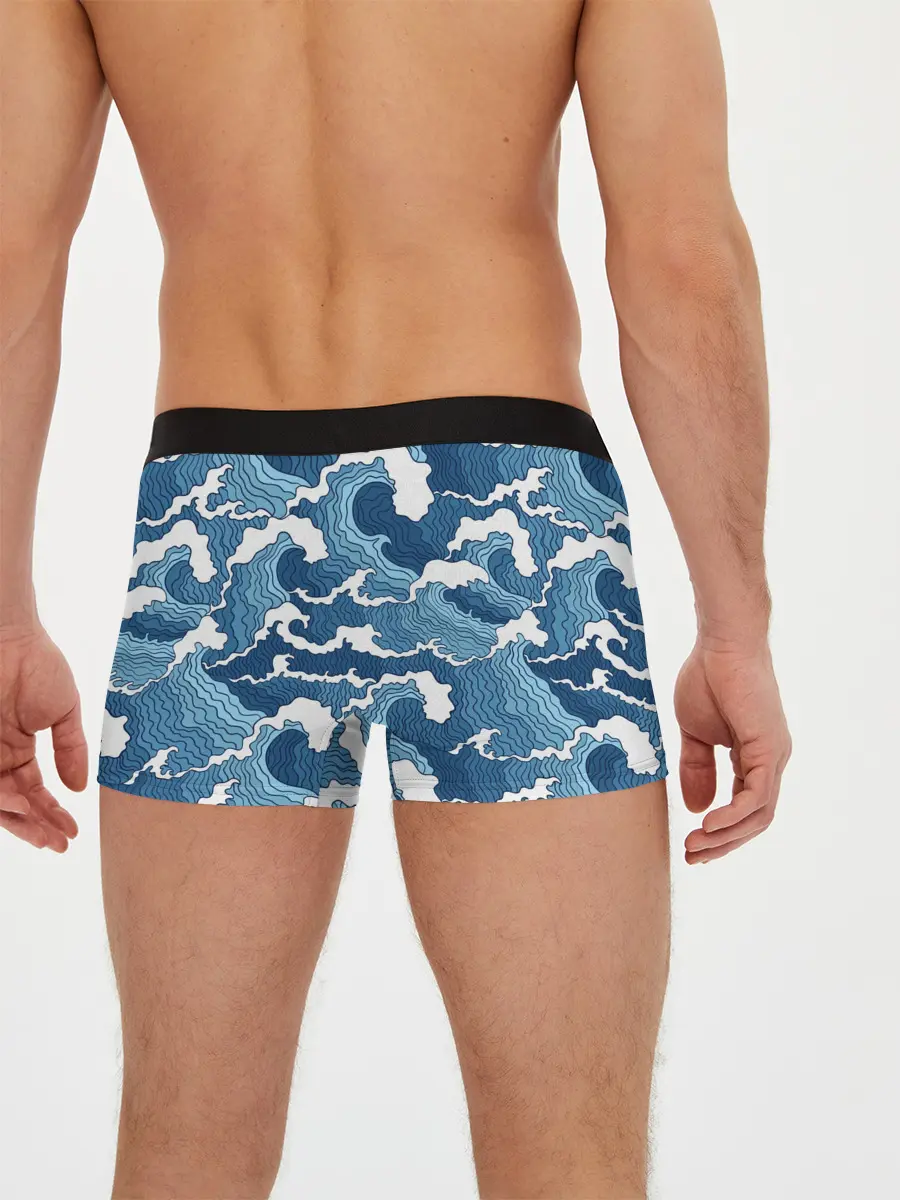 Мужские трусы боксеры / Морские волны