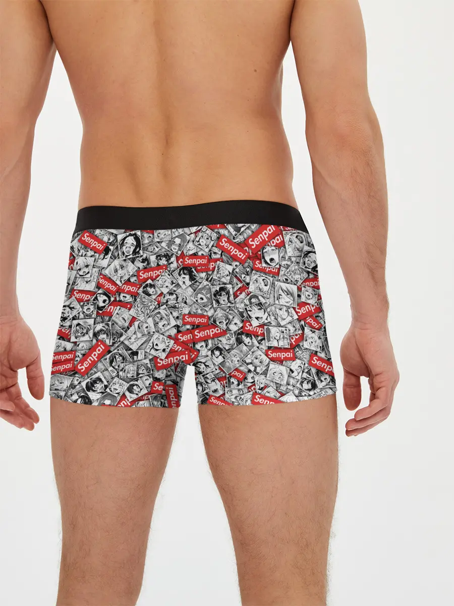 Мужские трусы боксеры / Senpai ahegao