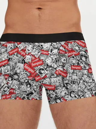 Мужские трусы боксеры / Senpai ahegao