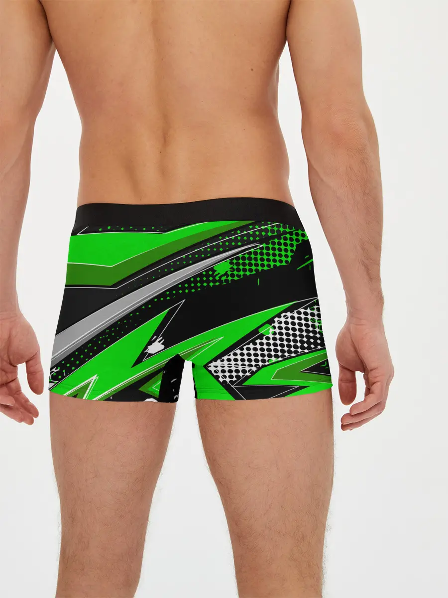 Мужские трусы боксеры / Зеленая краска
