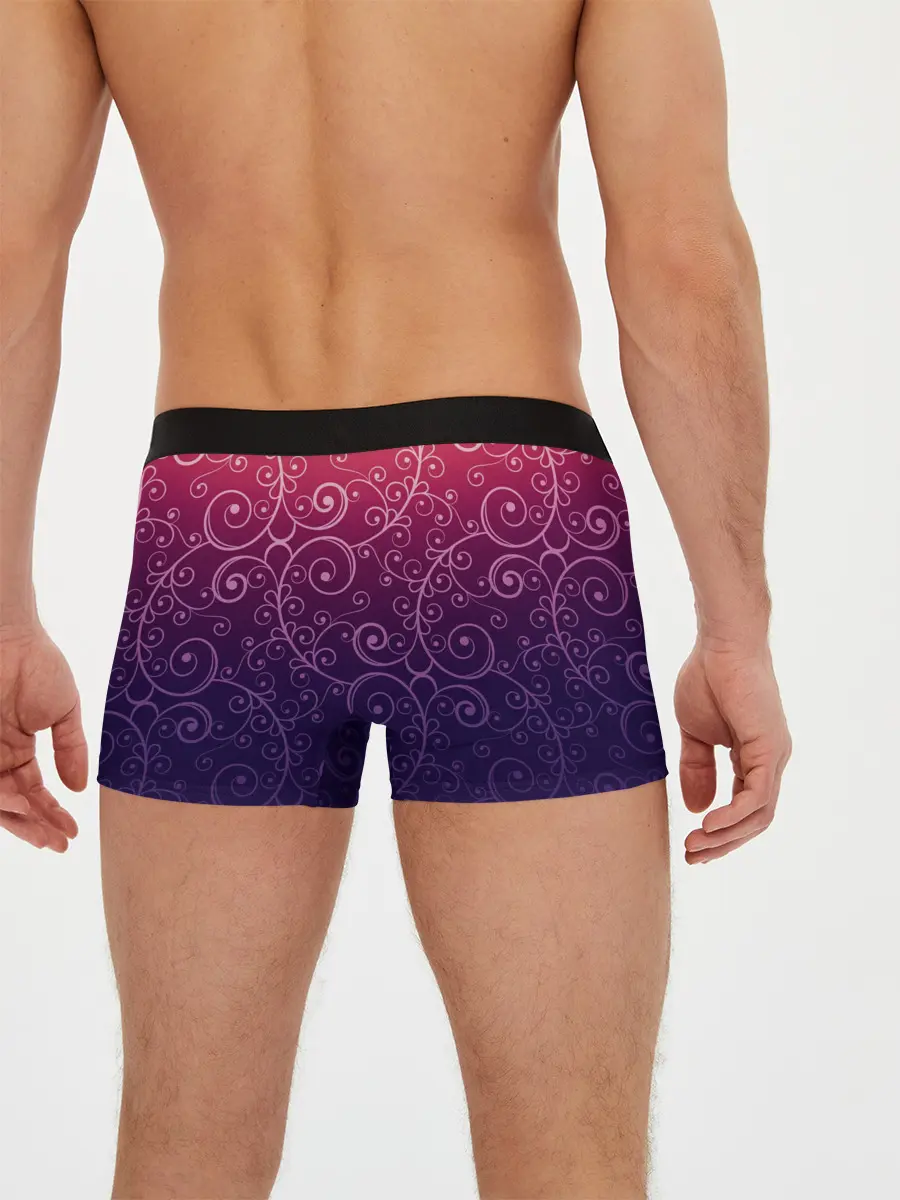 Мужские трусы боксеры / Цветочный узор