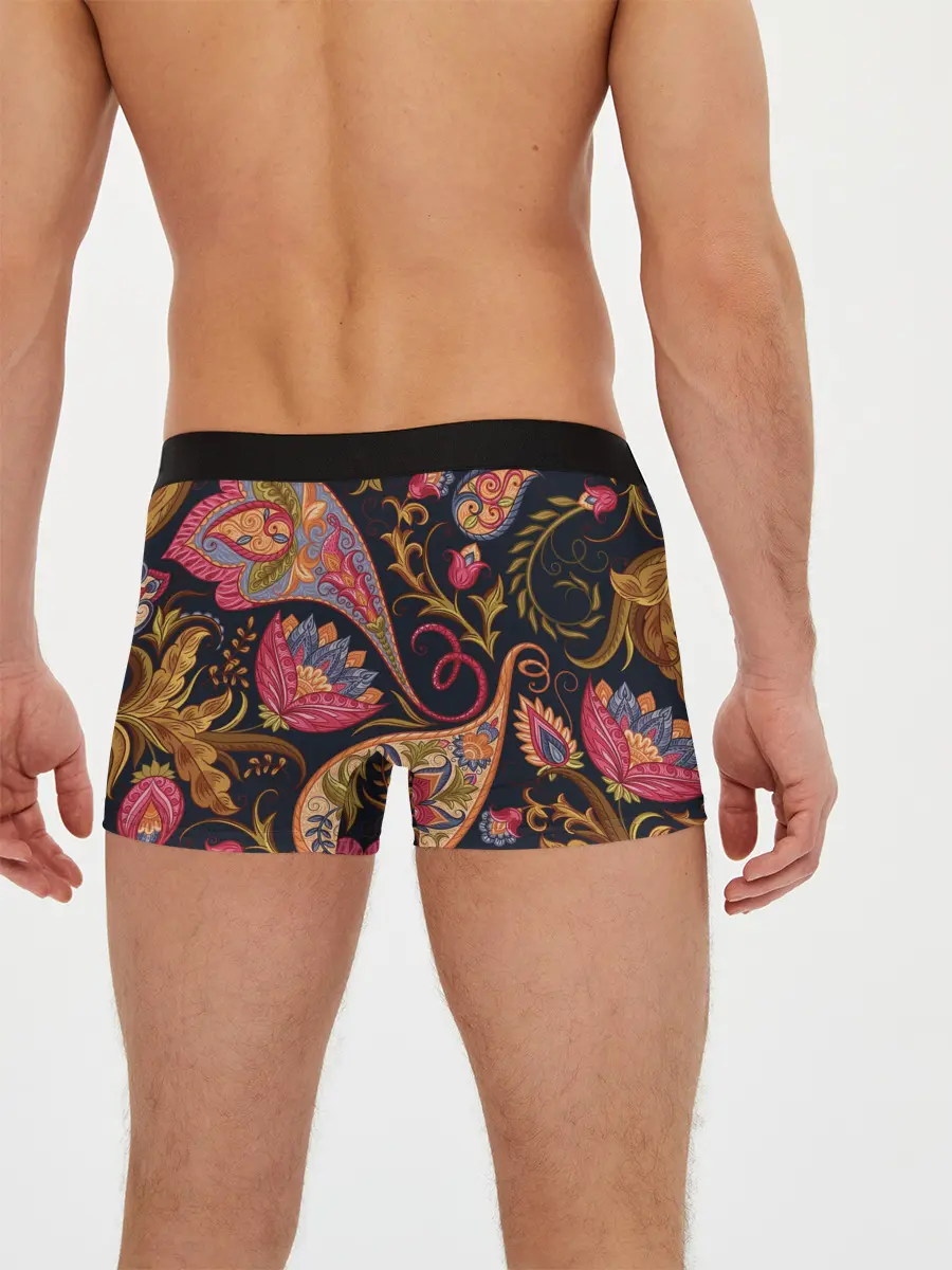 Мужские трусы боксеры / РОСПИСЬ ЦВЕТАМИ