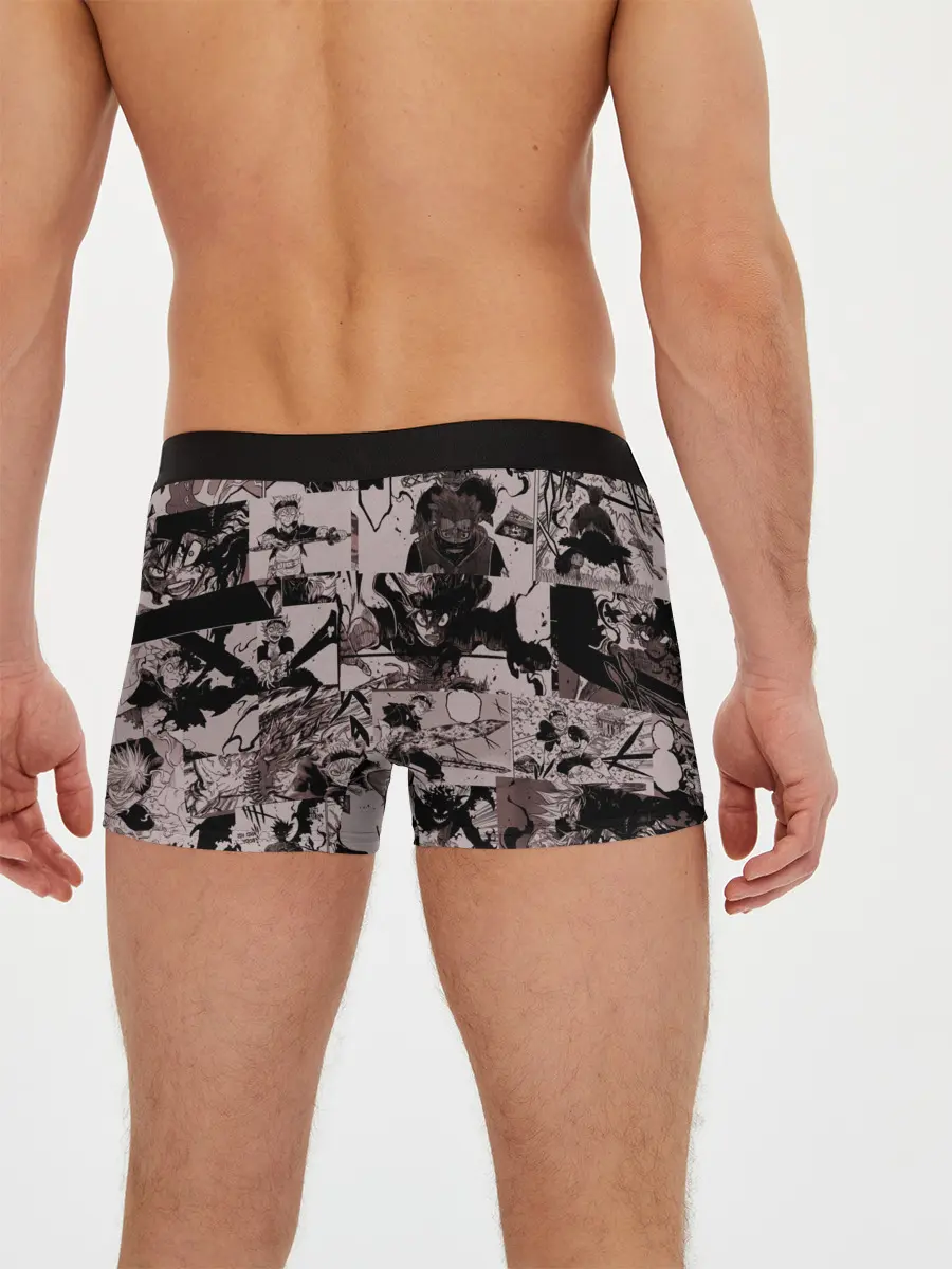 Мужские трусы боксеры / ASTA manga monochrome pages