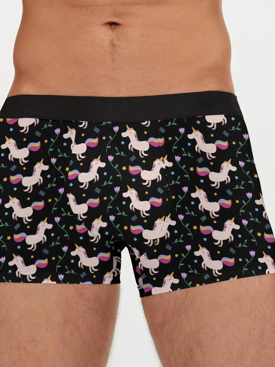Мужские трусы боксеры / Unicorns pattern