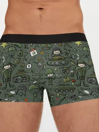 Мужские трусы боксеры / военные атрибуты